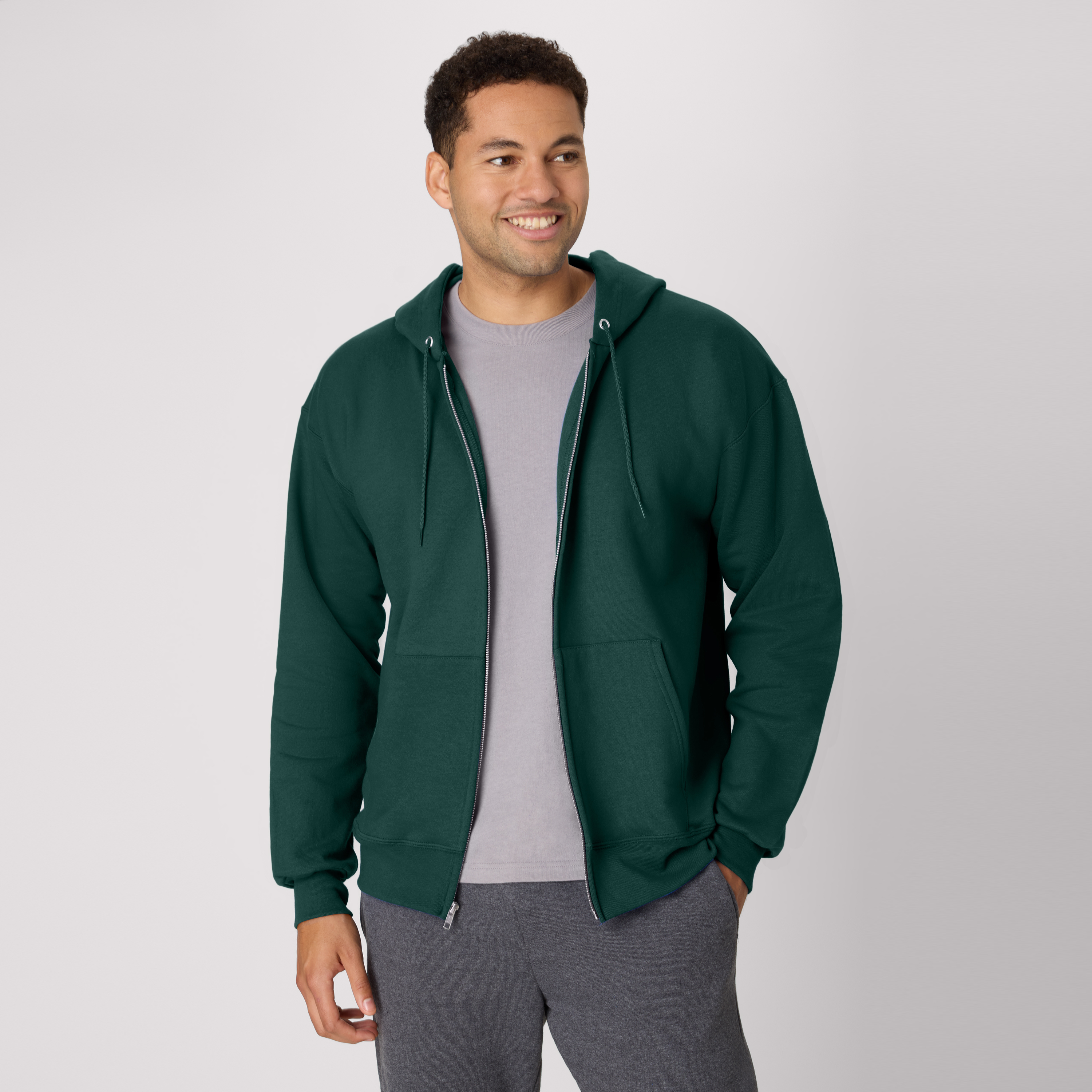 Hanes Full-Zip Hoodie Sweatshirt Ultimate Men's Heavyweight Hood